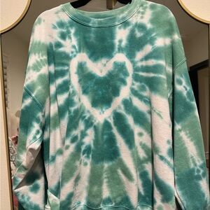 Urban Outfitters Green Tie-Dye Sweatshirt